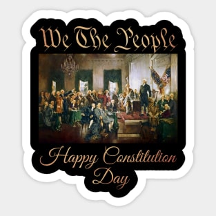 We The People Happy Constitution Day Sticker
